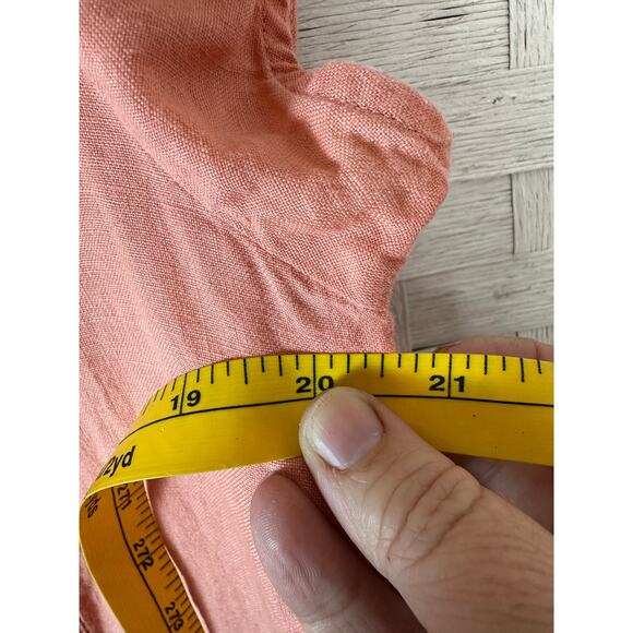 J Jill women’s dress fit & flare linen peach spring feminine natural tradMom￼ - Picture 7 of 11